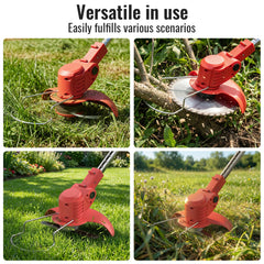 CONENTOOL 21V Cordless Grass Trimmer 6 Inch Foldable Electric Lawn Mower with 5 Types Blades & Battery Garden Yard Pruning Tools