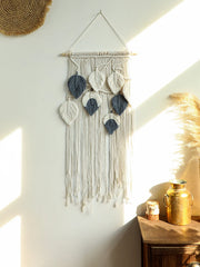 Multicolor Leaves Tapestry Boho Hand Woven Macrame With Wooden Beads Crafts Wall Hanging Nordic Home Decoration Mother Day Gift