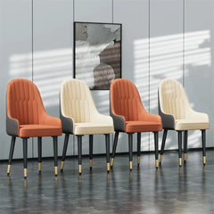 LUVODI PU Leather Dining Chairs with Arms Modern Kitchen Dining Chairs with Metal Legs for Hotels,Restaurants,Apartments Kitchen & Dining Furniture