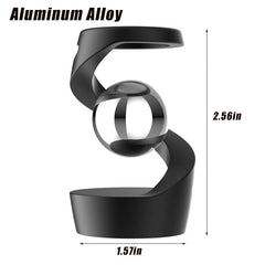 Desktop Rotating Gyroscope Finger Fidget Spinner Toy All Aluminum Alloy Spinning Gyro Silver Metallic Accents For Adults Gift