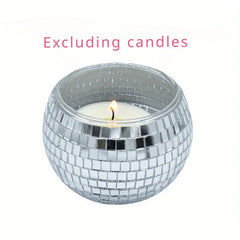 Disco Hall Candle Holder, Glass Candle Holder, Flower Pot Tea Lamp, Used for Wedding Party Decoration (excluding Candles)
