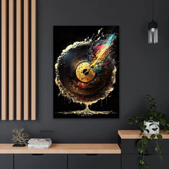 Colorful Symphony Guitar Canvas Wall Decor Musical Inspiration Poster Print Wall Art for Living Room Home Decor Frameless Gifts