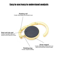 Fashion Bag Holder Handbag Hanger Folding Hook Holder Portable Key Rack Table Hook Hardware Travel Outdoor Storage Hanger