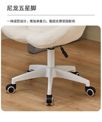 Formwell Home Office Chair with Mid-Back Upholstered Modern Tufted Computer Task Chair Swivel Height Adjustable lambswool Office Furniture