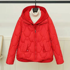 Korean Style Women’s Cropped Puffer Coat – Winter Casual Jacket