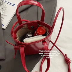PU Leather Mini Crossbody Bag for Women 2025 New Korean Fashion Luxury Shoulder Bags Female Simple Retro Handbags and Purses