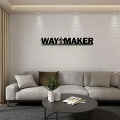 1pc Vintage "Way Maker" Cross Wall Art, Iron Christian Scripture Sign, Religious Home Decor for Living Room Easter