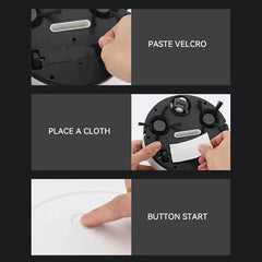Automatic Electric Floor Vacuum Cleaner 3-in-1 1500Pa Sweeping Mop USB Rechargeable Wireless for Home And Office Use
