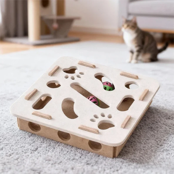 New Cat Puzzle Toy Felt Tunnel Box Cat Playing Toy With Ball Indoor Entertainment Hunting Indoor Kitten Toys Cat Supplies Pet Shop
