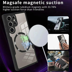 360° Full Shockproof Case for Samsung Galaxy S25 S24 S23 S22 S21 Ultra Plus FE Wireless Charging Transparent Cover
