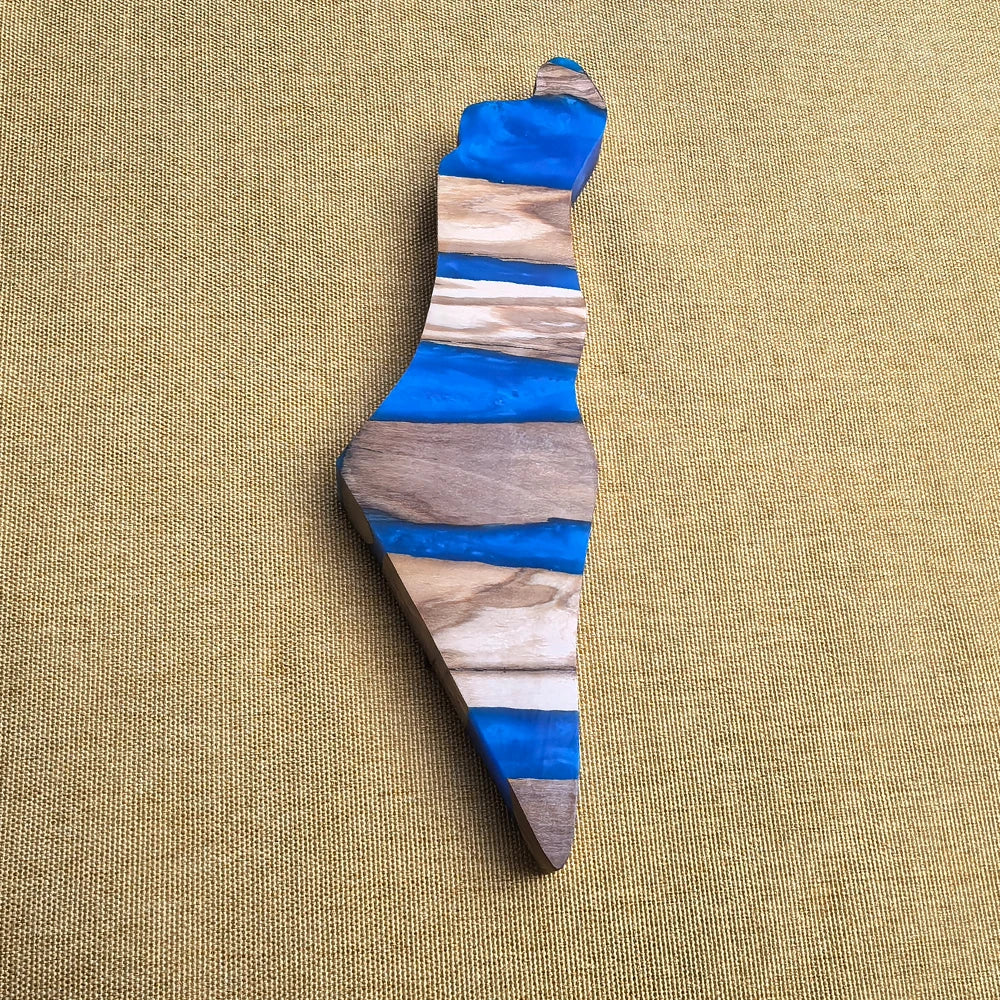 Israel Map Mezuzah Case Epoxy Resin With Olive Wood Mezuzah case Judaism Mezuzah Holy Shema Blessing Hebrew Jew Home Decorations