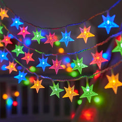 Muslim Ramadan Festival Supplies Star LED Light String Battery Powered EID Mubarak Ornaments Ramadan Decoration for Home Party