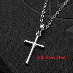 Luxury Rotatable Crown Zircon Cross Necklace Earrings Rings for Women Stainless Steel Cross Chain Christian Jewelry Prayer Gift