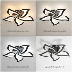 Modern LED Ceiling Light,40W 4700LM Creative Petals Design Dimmable Ceiling Lamp 3000K-6500K with Remote Control  For Bedroom