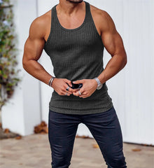 2025 Summer men Vest stripe gym Tank top Men Fitness sleeveless shirt Male Exercise Sports vest Undershirt Bodybuilding clothing