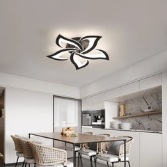 Modern LED Ceiling Light,40W 4700LM Creative Petals Design Dimmable Ceiling Lamp 3000K-6500K with Remote Control  For Bedroom
