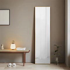 【Lifeideas】Modern Slim Frame Full Length Mirror with Stand, Aluminium Alloy Frame Floor Mirror, for Bedroom