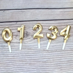 Creative Gold Diamond Number Candle Large 3D Birthday Cake Topper Decoration Party Supplies Anniversary Celebration Age Candle