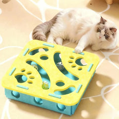 New Cat Puzzle Toy Felt Tunnel Box Cat Playing Toy With Ball Indoor Entertainment Hunting Indoor Kitten Toys Cat Supplies Pet Shop