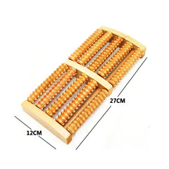 Dual Wooden Foot Roller for Fasciitis & Pain Relief