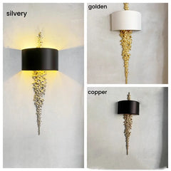 Luxury Copper Wall Lamp French Design Long Wall Lamp Living Room Decor Corridor Hotel Lobby Villa Modern Art Brass Wall Sconce