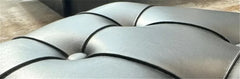 PU Leather Small Ottoman Foot Stool with Wood Legs