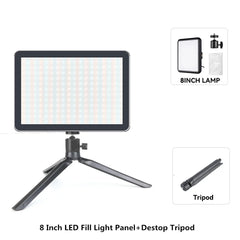 8/12 Inch LED Photography Video Panel Light Photo Studio Lighting Kit For Shoot Live Streaming Youbube With Tripod Stand