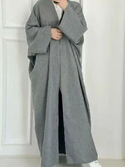 Similar Cotton Linen Batwing Kimono Abaya Dubai Islam Muslim Dress For Women Kebaya Kaftan Robe Musulmane Caftan Marocain Femme
