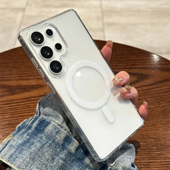 For Magsafe Magnetic Charge Case For Samsung Galaxy S26 S25 S24 S23 Ultra Plus FE Edge A16 A15 A35 A55 Clear Acrylic Slim Cover