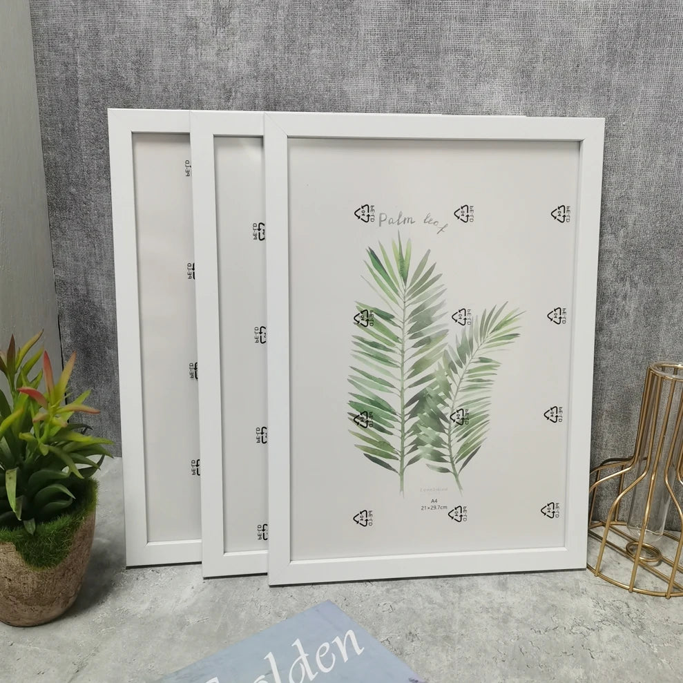 3PCS Wooden Photo Frames Set – Wall & Stand Display (10x15–A4) Home Decor