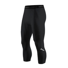 Soft 3/4 Compression Tights for Men Sportswear Quick Dry Training Leggings Gym Fitness Athletic Pants Sport Bottoms Running