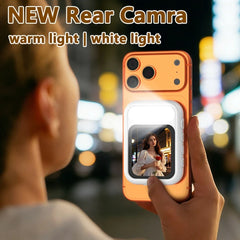 NEWEST Magnetic Selfie Monitor Screen with Fill Light Phone Back Mirroring Rear Camera For Live Stream Vlogging Video Recording