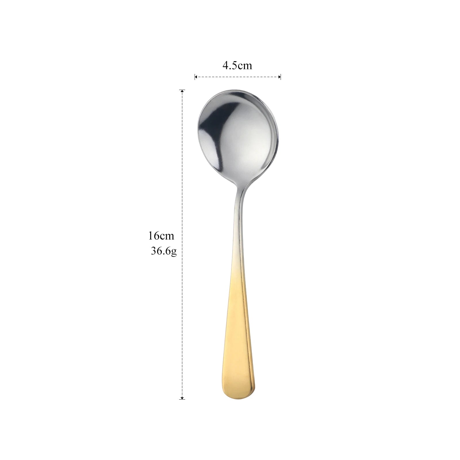 6/8/11Pcs Stainless Steel Soup Spoons Round Dessert Spoon 11 Colors Spoons Set Ice Cream Scoop Spoon In Party Dinnerset Kitchen Tools, Cooking Utensils
