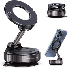 Magnetic Suction Cup Car Mount – 360° Foldable Holder
