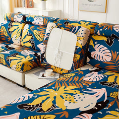 new floral printed stretch sofa seat cushion cover backrest cover protector for couch sofa cover L shape chaselong slipcovers