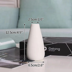 INS Nordic White Ceramic Vase – Decorative Flower Pot Home Decor