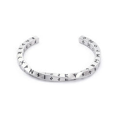 Fashion 316L Stainless Steel Mobius Opening Bracelet Viking Runes Bracelets for Men Women Nordic Pagan Amulet Talisman Jewelry