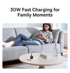 Baseus 30W GaN Charger PD Charger For iPhone 17 16 15 14 13 12 Max Fast Charger PD3.0 QC3.0 Phone Charger Type C Tablets Charger