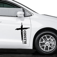 Car Sticker Creative Jesus Blessed Graphics Decor Decal Auto Tuning Accessories for Van RV Motorhome Caravan Cargo Minibus MPV