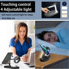 3 in 1 Wireless Charger Stand For iPhone 12/13/14/15/16/17 Fast Charging Station for Apple Watch 10 9 8 7 6 5 4 Airpods 2 3 Pro