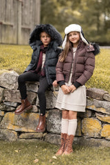 AP 2025 winter design waterproof fabric children down coat for girls and boys clothes