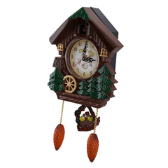 Cuckoo Clock Tree House Wall Clock Art Vintage Decoration for Home
