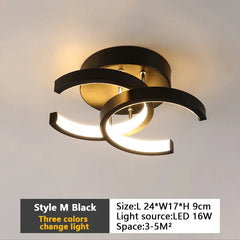Modern Baked Enamel Finish LED Ceiling Lamp 3 Color Temperature Corridor Lights Balcony Lamps Bedroom Living Room 110V-240V
