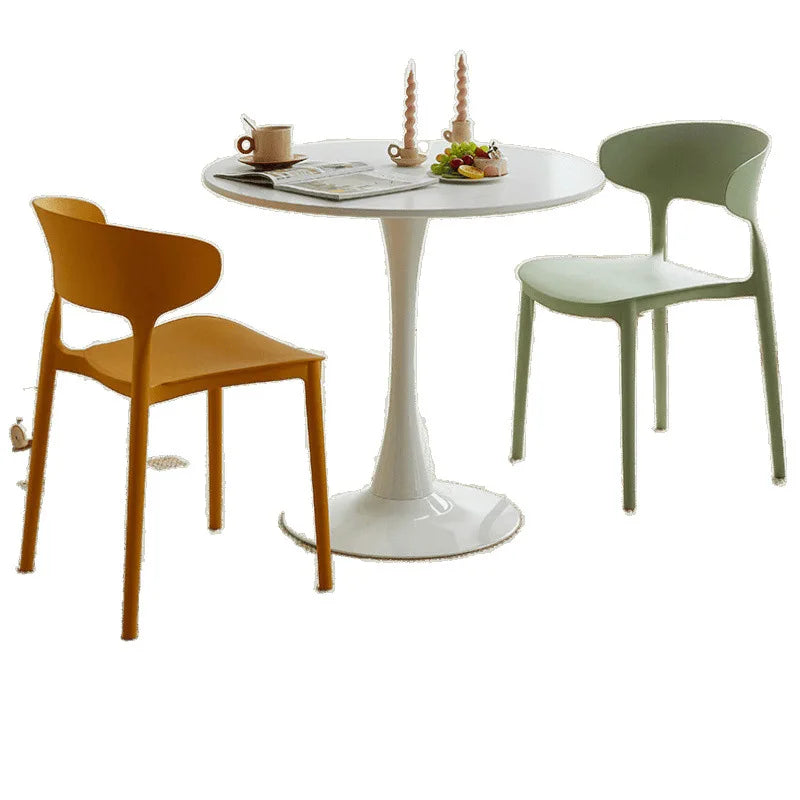 （VIP8）Negotiation Reception Small Apartment Leisure Round Table Milk Tea Shop Combination Dining Table and Chairs Home Dining Chairs Kitchen & Dining Furniture
