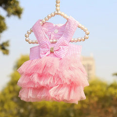 Dog Summer Dress Cat Lace Skirt Pet Clothing Chihuahua Stripe Skirt Puppy Cat Princess Apparel Cute Puppy Clothes Pet Shop Pet Clothing