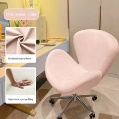 Olevo Wrapped Swan Chair, Small Sofa Comfortable Sitting Experience Simple Solid Color Adjustable Office Chair Make Up Stool Office Furniture