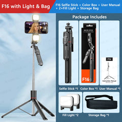 F16 1708mm Selfie Stick Tripod with Bluetooth Remote