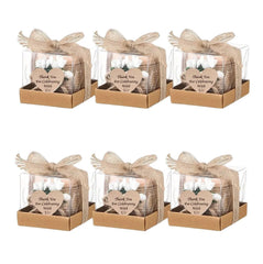 6/12/24PCS Guest Gift Candle for Wedding Wooden Tealight Candle Holders Bridal Shower Thank You Gifts for Baby Shower Home Decor