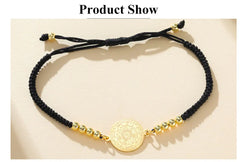 Lucktune Seven Angels Compass Bracelets Stainless Steel Women's Hand Bracelet Religious Amulet Jewelry Party Gifts Wholesale