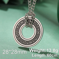 Dawapara Jewish Star of David Hebrew Shema Necklace Judaica Prayer Blessing Holy Pendant Stainless Steel Kabbalah Jewelry